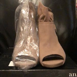 AnA open toe booties